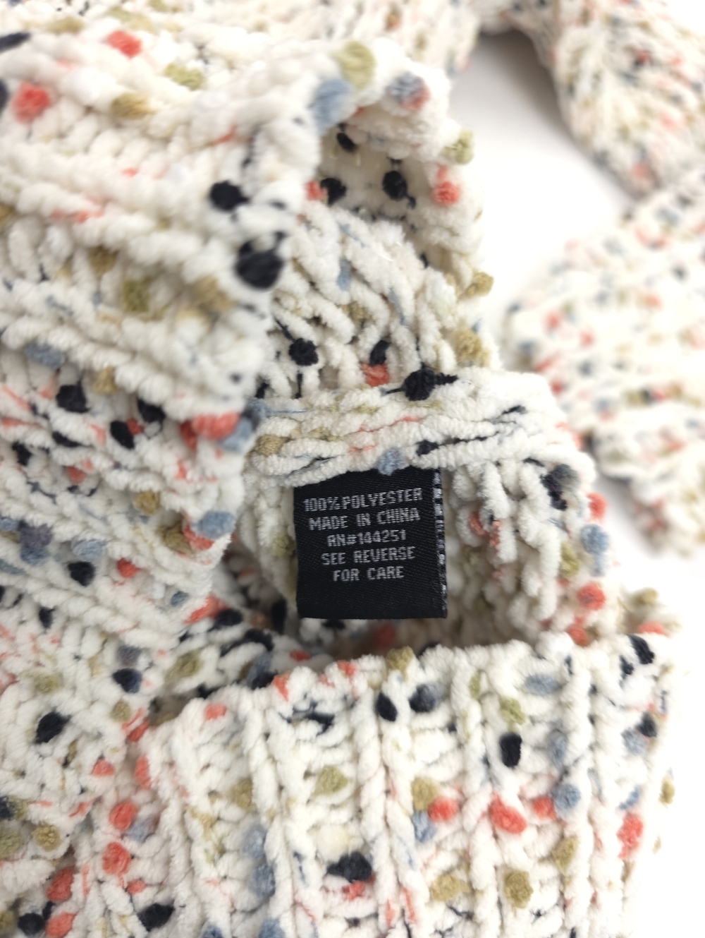 Moon & Madison  Cream Speckled Knit Sweater  Women's Crewneck Long Tunic Style S - Picture 9 of 11